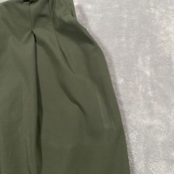 Aday Turn It Up Pants Small Green High Rise Stretch Travel Capsule Chic Pleated - Picture 8 of 13